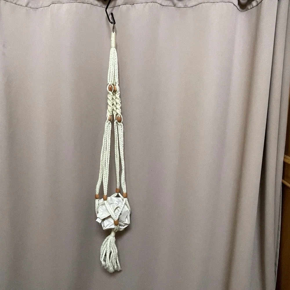 Vtg Macrame Plant Hanger 54